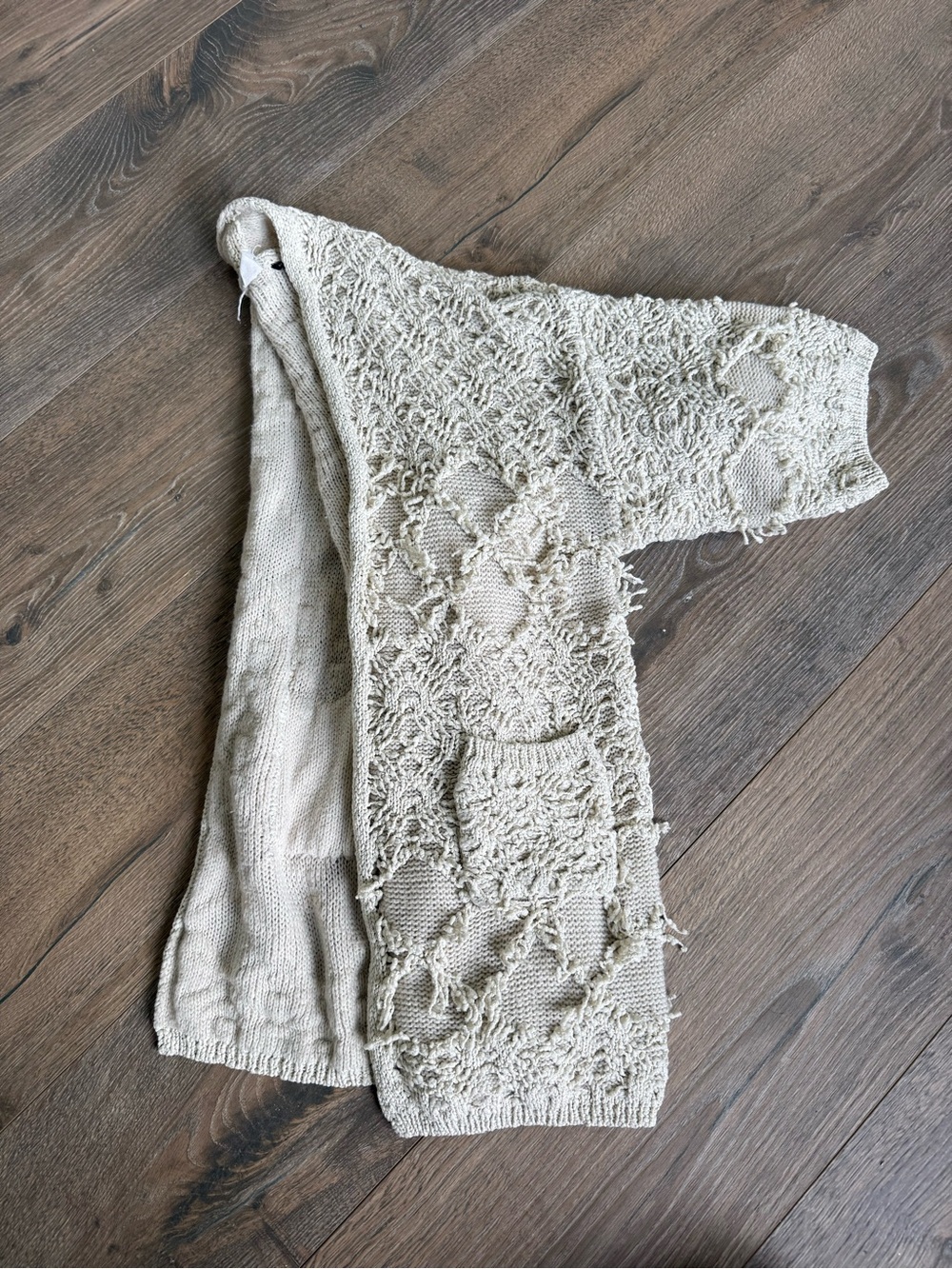 Anthropologie Textured Cream Knit Women's Sweater